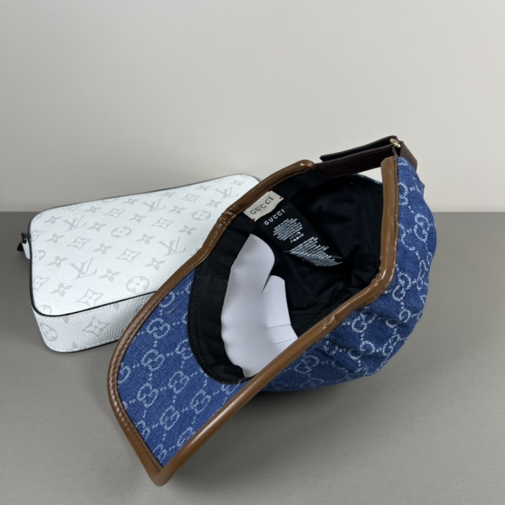 Gucci GG Denim Baseball Cap Blue 816450 3ha7u 4265 - Image 5
