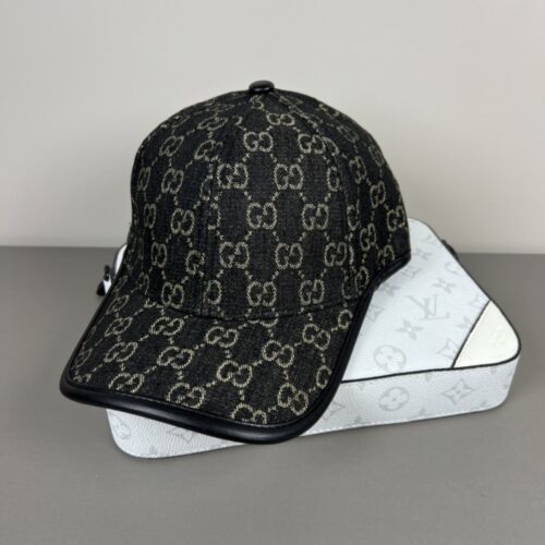 Alternative view of Gucci GG Denim Baseball Cap Black