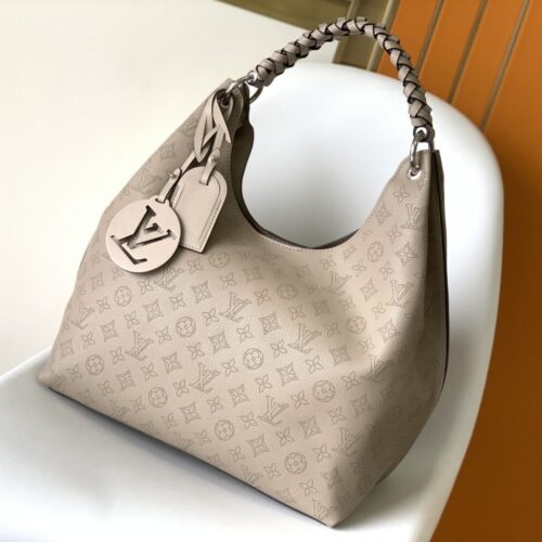 Alternative view of Louis Vuitton Carmel Mahina Leather Hobo Bag Galet Grey 40cm M21775