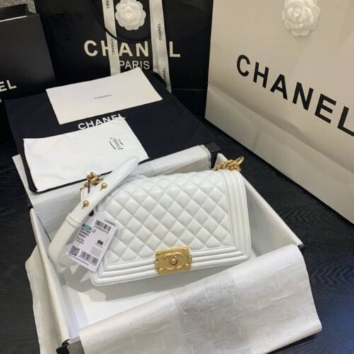 Alternative view of [Super Vip 1:1] Chanel Le Boy Chevron White 25Cm A67086 B06643 10601