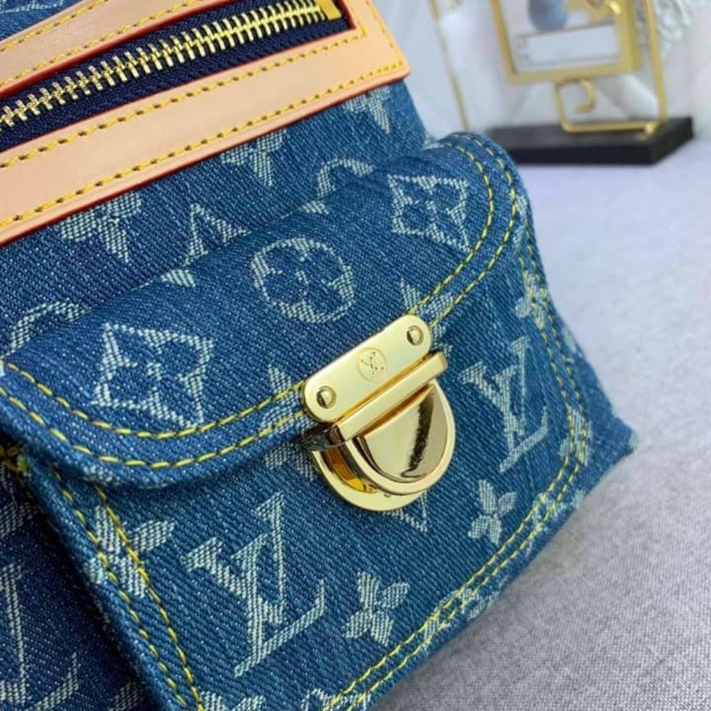 Louis Vuitton Baggy PM Monogram Denim Shoulder Bag Blue 30Cm M95049 - Image 7