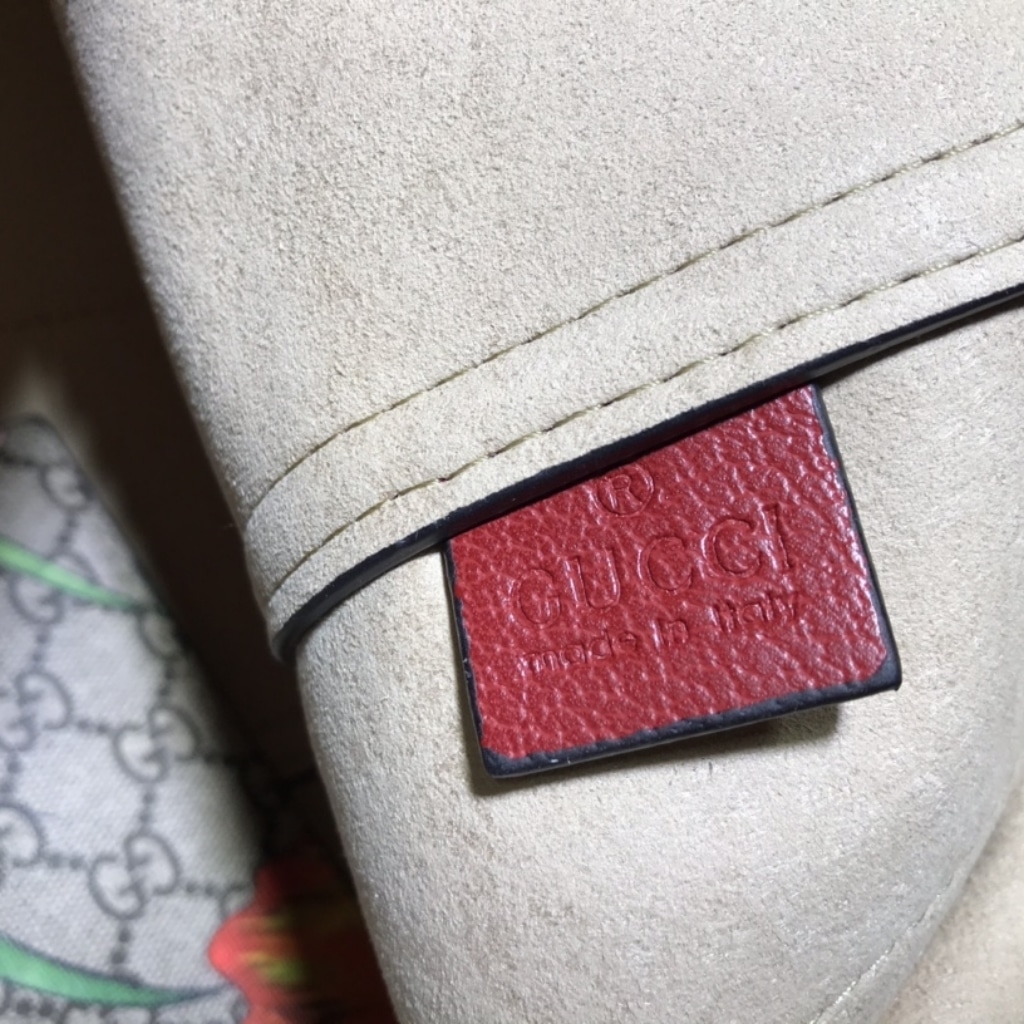 Gucci Ophidia Medium GG Flora Print Supreme Canvas Tote Bag Dark Red 44cm 547947 HWHAC 8722 - Image 8
