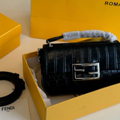 Alternative view of Fendi Baguette With Ff Clasp Black 18Cm 8Br600Anwrf1Cfj