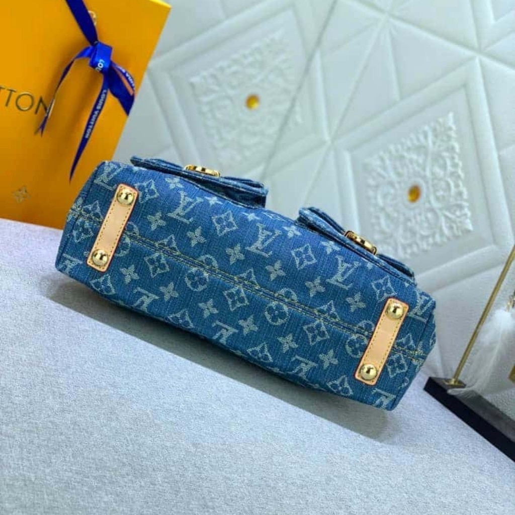 Louis Vuitton Baggy PM Monogram Denim Shoulder Bag Blue 30Cm M95049 - Image 3