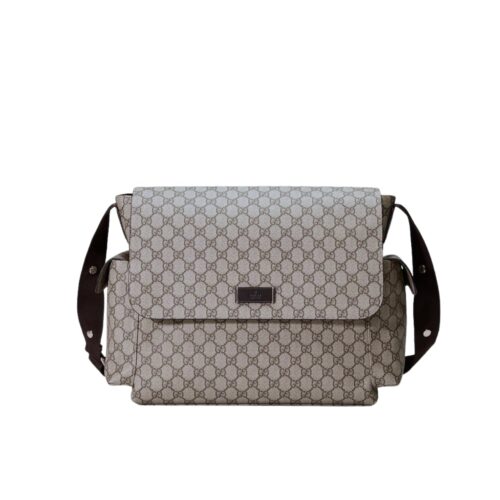 Gucci Large GG Supreme Canvas Changing Bag Beige And Ebony 44cm 211131 Kgdig 8588