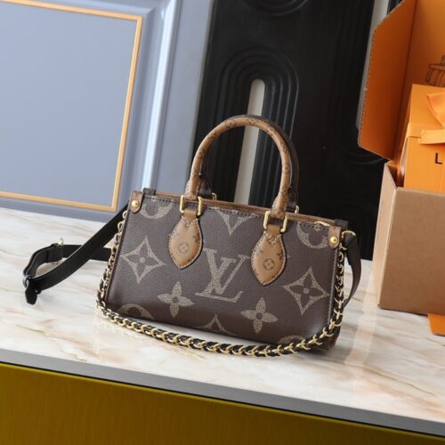 Alternative view of Louis Vuitton Onthego East West Chain Monogram Reverse Handle Bag Brown 25Cm M14236