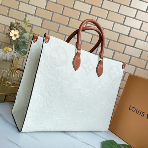 Alternative view of Louis Vuitton Onthego GM Monogram Empreinte Tote Bag White 41Cm M44558