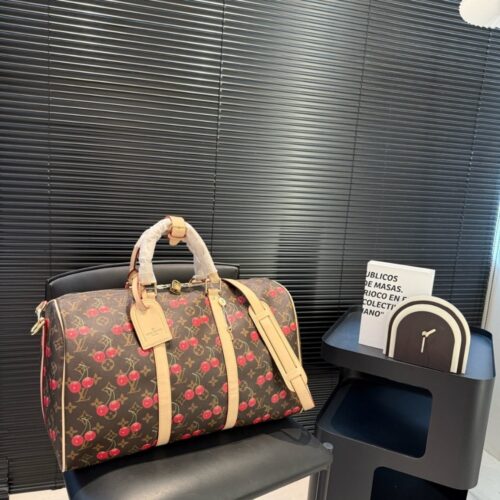 Alternative view of Louis Vuitton X Takashi Murakami Keepall Bandoulière 45 Monogram Canvas Shoulder Bag Brown M13764