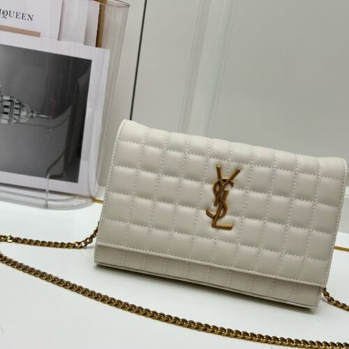 Alternative view of Saint Laurent Cassandre Chain Wallet White 23Cm 743346Aabvp9207