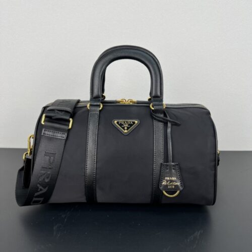 Alternative view of Prada Re Edition 1978 Re Nylon X Saffiano Medium Top Handle Bag Black 31Cm 1Bb233 R064 F0002 V Zom