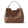Louis Vuitton Graceful MM Damier Ebene Canvas Hobo Bag Brown Red 41cm N44045