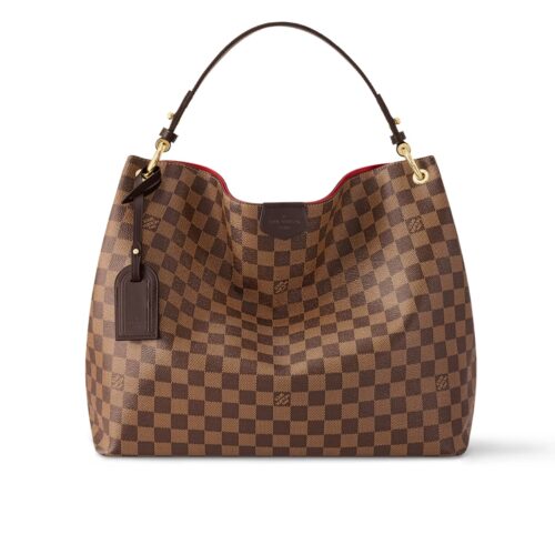 Louis Vuitton Graceful MM Damier Ebene Canvas Hobo Bag Brown Red 41cm N44045