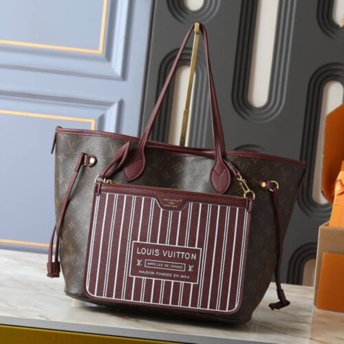 Alternative view of Louis Vuitton Neverfull Inside Out MM Monogram Wine 31Cm M25663