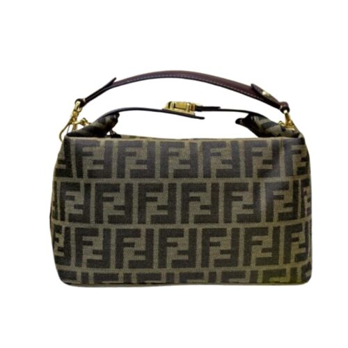 Fendi Mini Zucca Jacquard Pouch Brown 27Cm