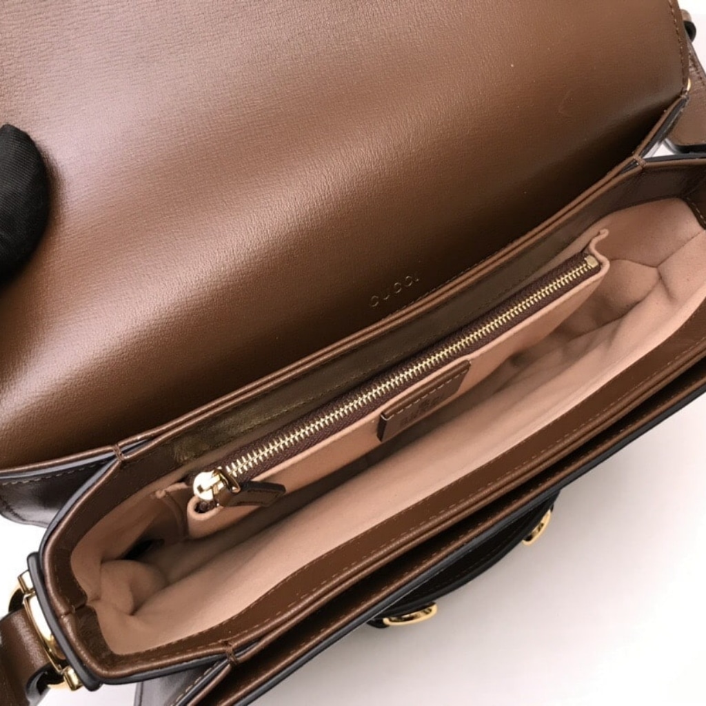 Gucci Horsebit 1955 Medium GG Supreme Canvas Shoulder Bag Brown 25cm 602204 92TCG 8563 - Image 4