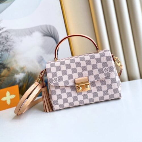 Alternative view of Louis Vuitton Croisette Damier Azur Shoulder Bag Beige 24Cm N41581