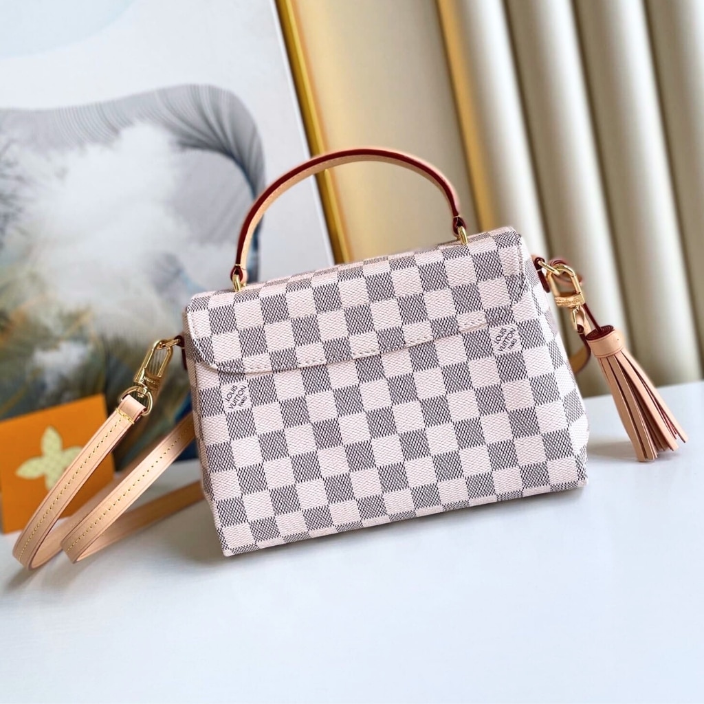 Louis Vuitton Croisette Damier Azur Shoulder Bag Beige 24Cm N41581 - Image 5