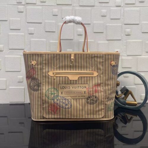 Alternative view of [Super Vip 1:1] Louis Vuitton Neverfull Bandoulière Inside Out GM Bag Beige 39Cm M11948