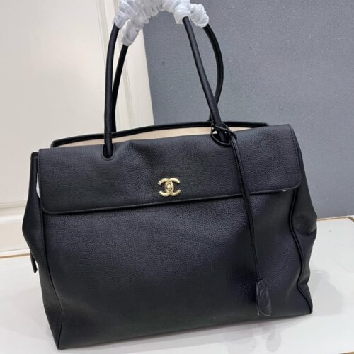 Alternative view of Chanel Shopping Bag Large Grained Leather Tote Bag Black 43cm AS6289 B24248 94305