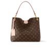 Louis Vuitton Graceful PM Monogram Canvas Hobo Bag Brown Beige 35Cm M43701
