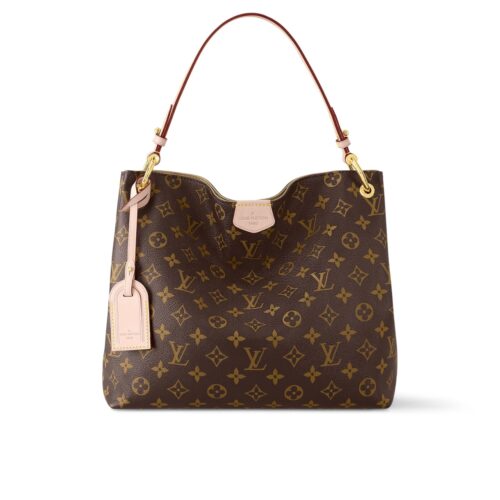 Louis Vuitton Graceful PM Monogram Canvas Hobo Bag Brown Beige 35Cm M43701