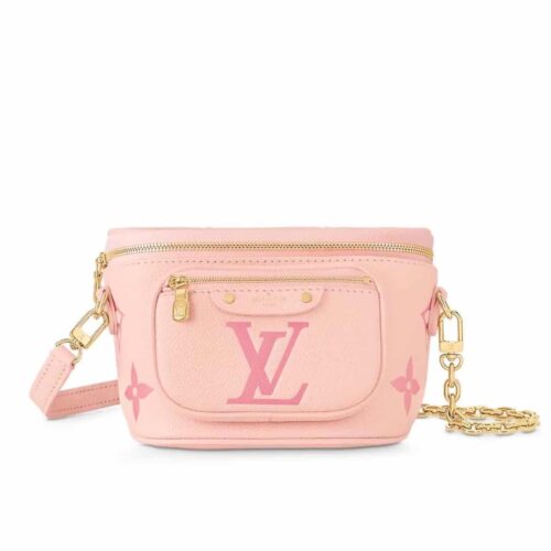 Louis Vuitton Mini Bumbag Bicolor Monogram Empreinte Pink 17Cm M82347