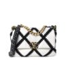 Chanel 19 Small Smooth Leather Flap Bag White Black 24cm AS1160 B04824 C0200