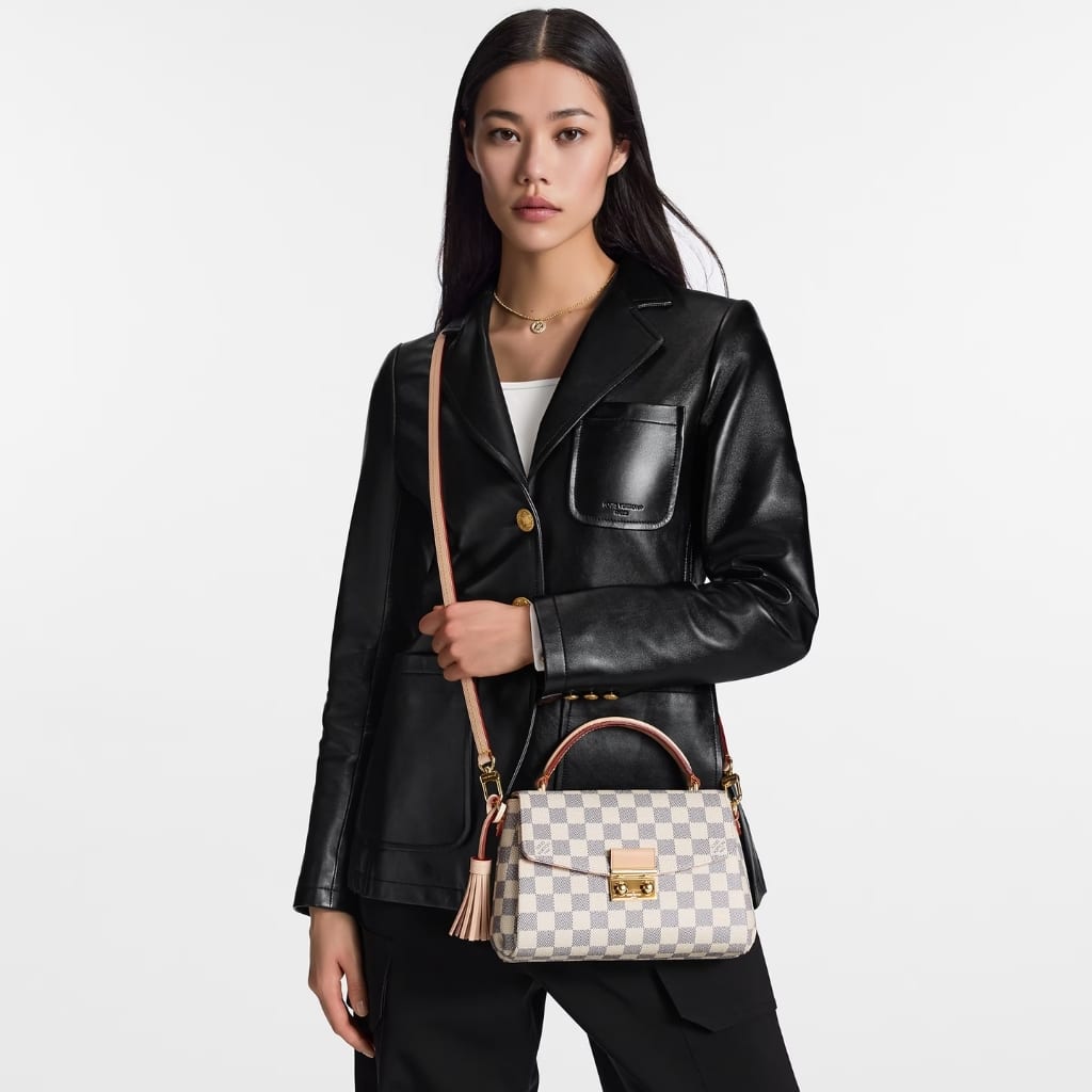 Louis Vuitton Croisette Damier Azur Shoulder Bag Beige 24Cm N41581 - Image 11