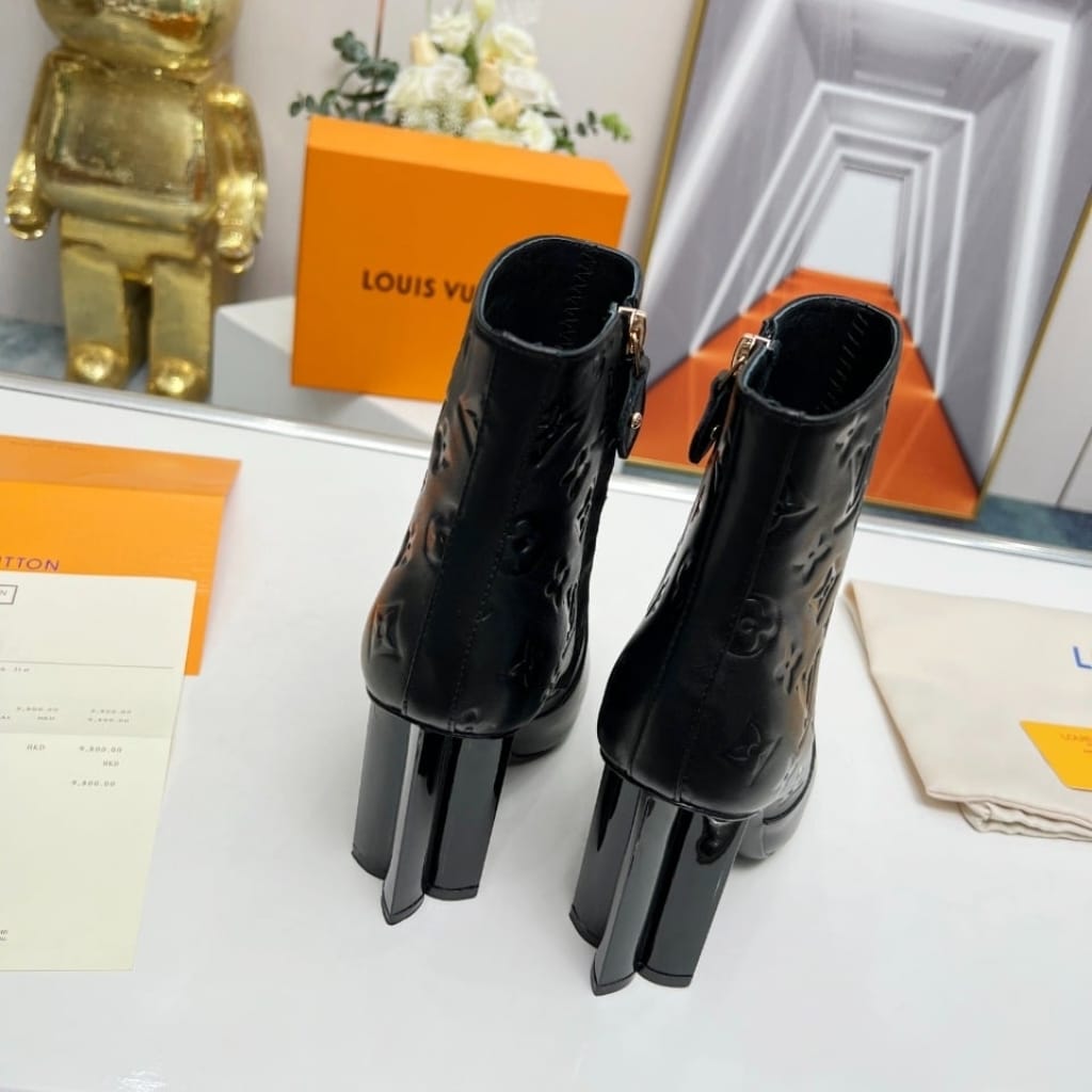 Louis Vuitton Silhouette Ankle Leather Boot Black 1ADCLG - Image 6