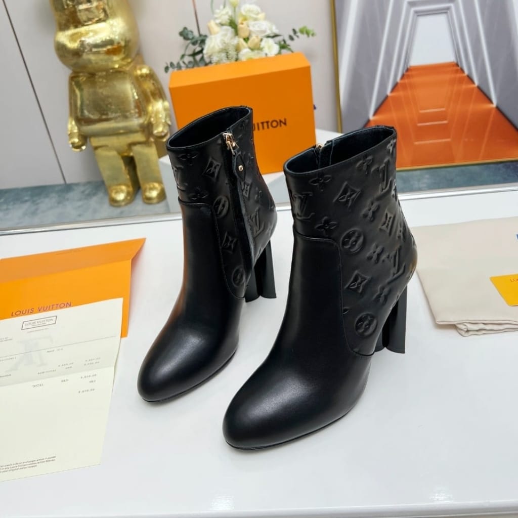 Louis Vuitton Silhouette Ankle Leather Boot Black 1ADCLG - Image 5