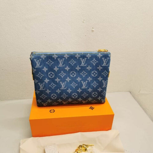 Alternative view of Louis Vuitton Coussin PM Monogram Denim Handle Bag Navy Blue 26Cm M24564