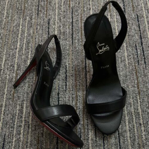 Alternative view of Christian Louboutin O Condora Patent Leather Strappy Sandals Black 1250975B439