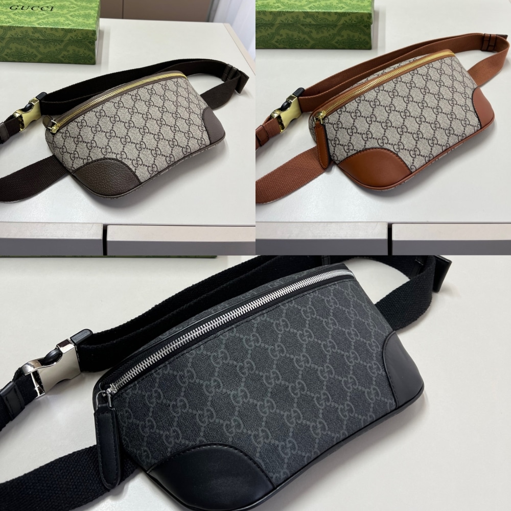 Gucci GG Emblem Small GG Monogram Canvas Belt Bag Beige And Brown 23Cm 821165 FAEEC 9786 - Image 3