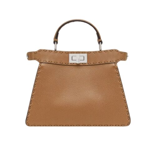 Fendi Peekaboo ISeeU Small Selleria Handbag Brown 27Cm 8Bn335Arbbf0Emr