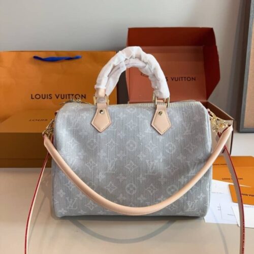 Alternative view of Louis Vuitton Speedy Soft 30 Monogram Denim Top Handle Bag Washed Grey 30cm M13344