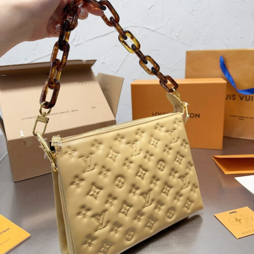 Alternative view of Louis Vuitton Coussin PM Monogram Embossed Shoulder Bag Yellow 26cm M22335