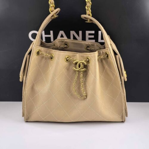 Alternative view of Chanel 25 Small Grained Leather Handbags Beige 26cm