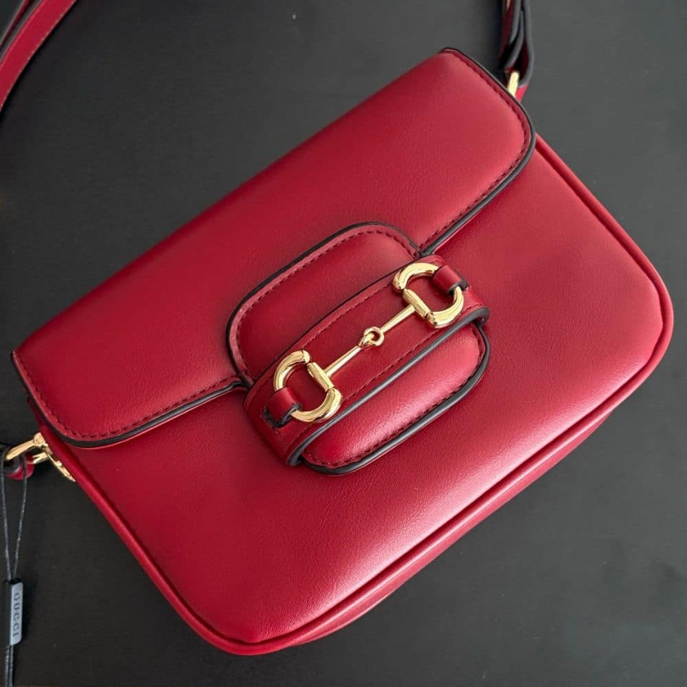 Gucci Horsebit 1955 Mini Leather Shoulder Bag Red 19Cm - Image 4