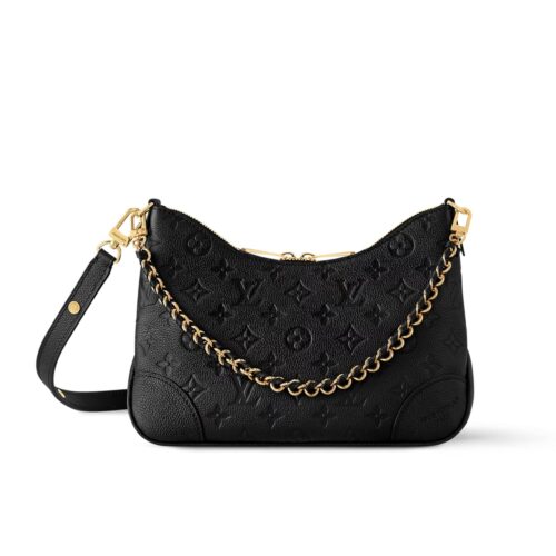 Louis Vuitton Boulogne PM Monogram Empreinte Shoulder Bag Black 26cm M12930