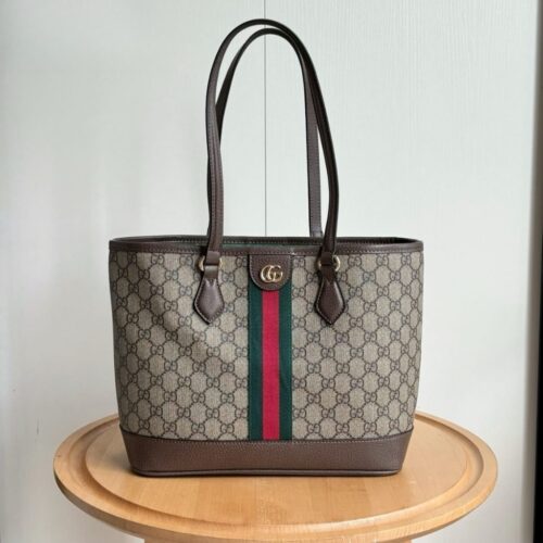Alternative view of Gucci Ophidia Medium GG Monogram Canvas Tote Bag Beige And Brown 31Cm ‎836849 FAE0J 9867