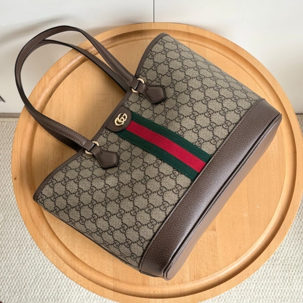 Gucci Ophidia Medium GG Monogram Canvas Tote Bag Beige And Brown 31Cm 836849 FAE0J 9867 - Image 6