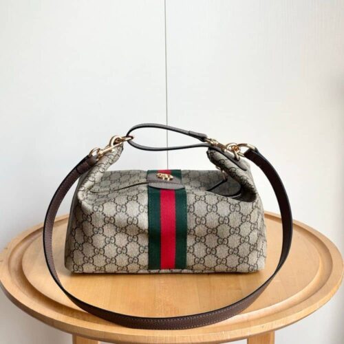 Alternative view of Gucci Vanity Medium GG Canvas Top Handle Bag Beige Ebony 27Cm ‎