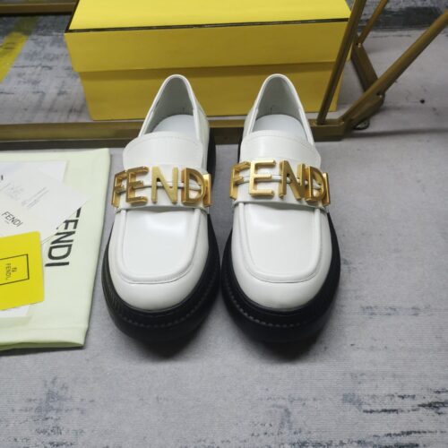 Alternative view of Fendigraphy Smooth Leather Loafers White 8D838369Ff1Iyw