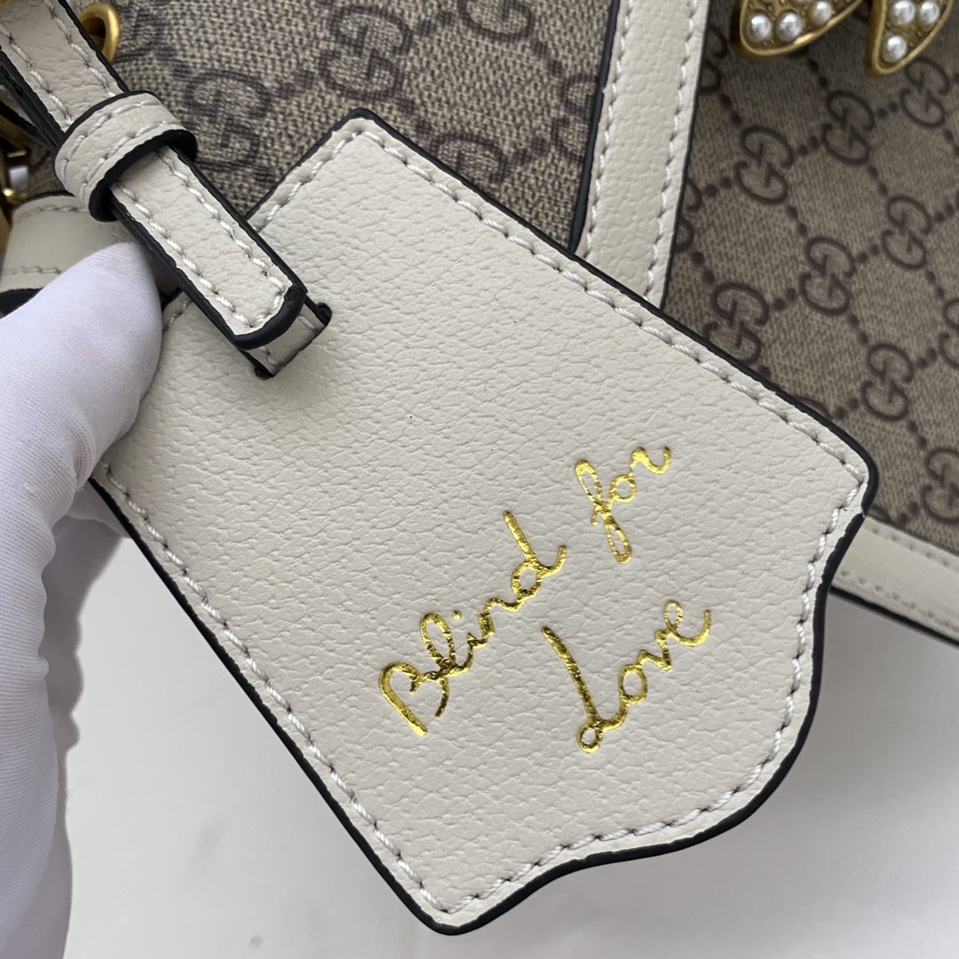 Gucci Queen Margaret Small GG Supreme Canvas Top Handle Bag White 25Cm 476541 9I6St 9753 - Image 10
