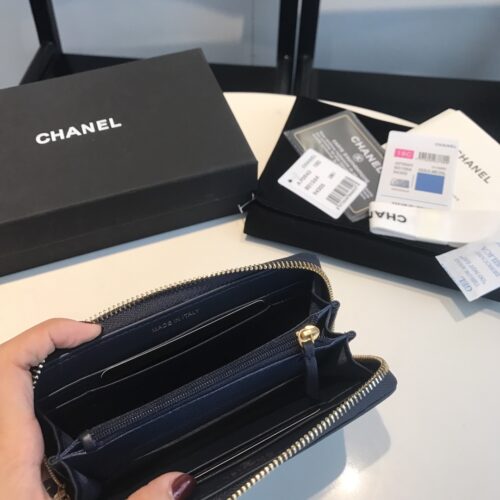 Alternative view of Chanel 19 Zip Wallet Smooth Leather Black 16cm