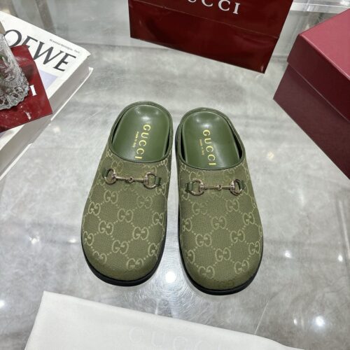 Alternative view of Gucci Women's Mule With Horsebit Dark Green 837130 FAB10 3046