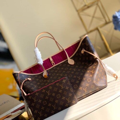 Alternative view of Louis Vuitton Neverfull GM Monogram Canvas Tote Bag Pivoine Pink 39Cm M41180