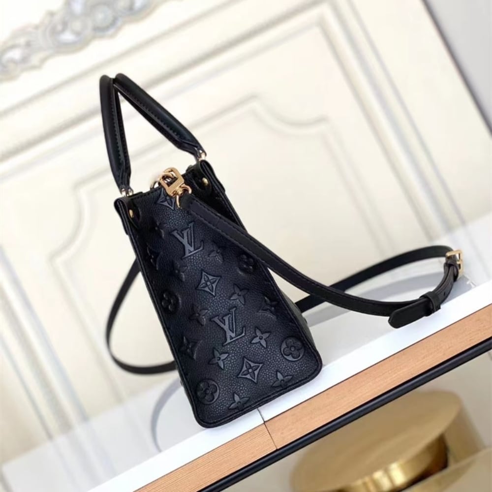 Louis Vuitton Onthego PM Monogram Empreinte Tote Bag Black 25cm M45653 - Image 3
