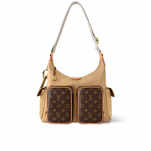 Louis Vuitton Monogram Canvas Hobo Cargo Bag Beige 31Cm M12697