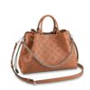 Louis Vuitton Bella Tote Mahina Leather Bucket Bag Arizona Brown 32cm M59655